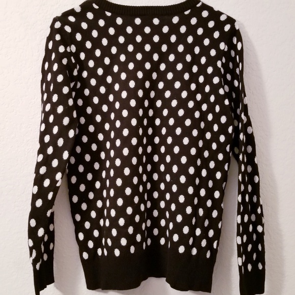 41 Hawthorn ❤ Black & White Polka Dot Sweater - Picture 4 of 8